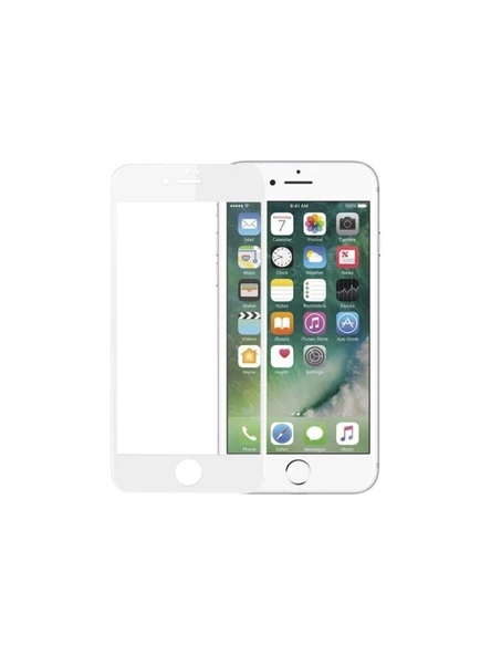 Apple iPhone 6 5D Tam Kaplayan Cam Beyaz ürün görseli 1