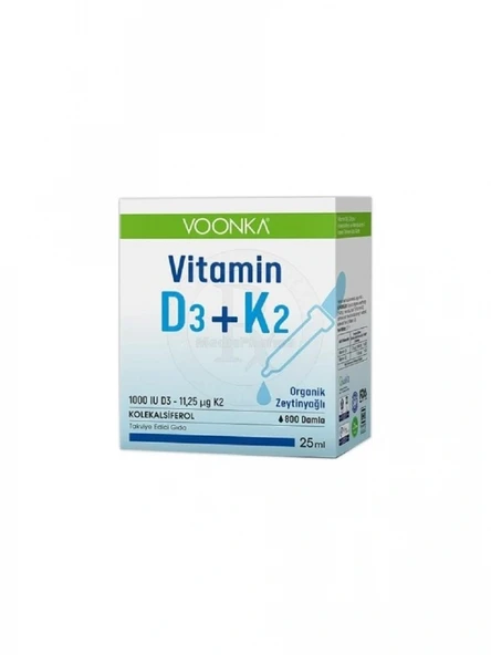 Voonka Vitamin D3+K2 Damla 25 ml ürün görseli