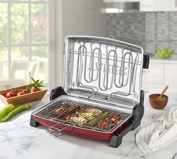 TANER TNRIZ 1705 KEBAPÇI ELEKTRİKLİ IZGARA VE MANGAL MAKİNESİ - 2