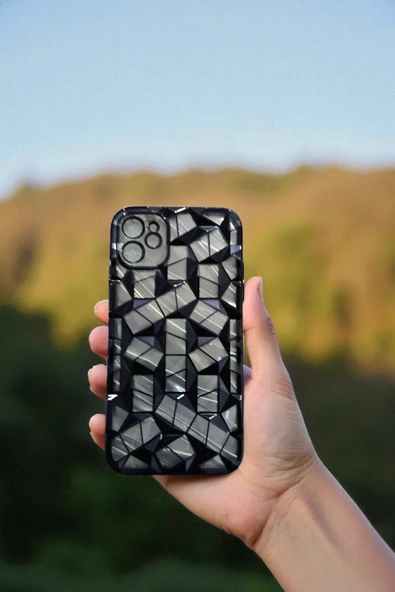 Kılıfx iPhone 12 Uyumlu Kamera Korumalı Prizma Kesim Telefon Kılıfı - 3