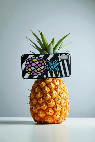 Kılıfx iPhone X / Xs Uyumlu Ananas Tasarım Süper Silikon Telefon Kılıfı ürün görseli