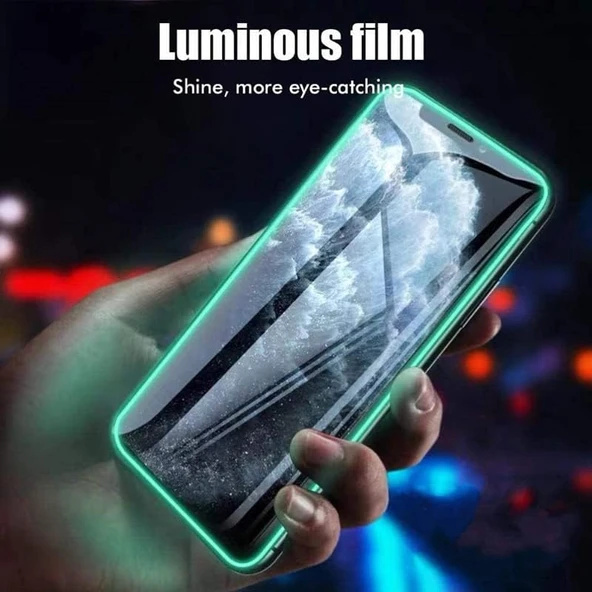 Apple iPhone 11 Luminous Fosforlu Tam Kaplayan Cam Yeşil ürün görseli 1