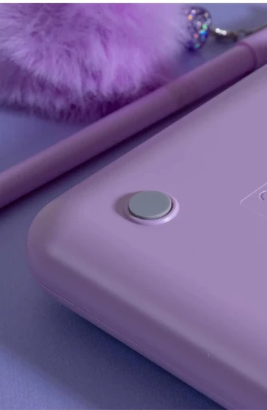 12 Haneli Güneş Enerjili Hesap Makinesi Açılı Geniş Ekran, Çift Güç Kaynağı Solar Pil Mor Renk - 5