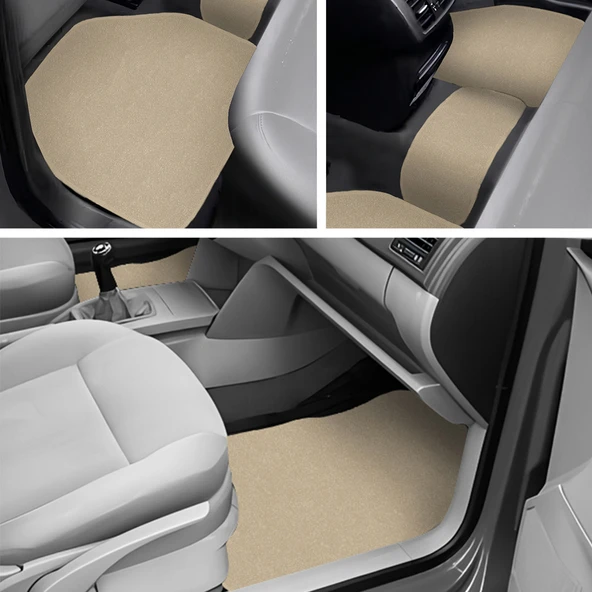 5 Parça Açık Kahverengi Araç Halı Paspas Takımı / Ön ve Arka Uyumlu Taban Koruyucu ürün görseli