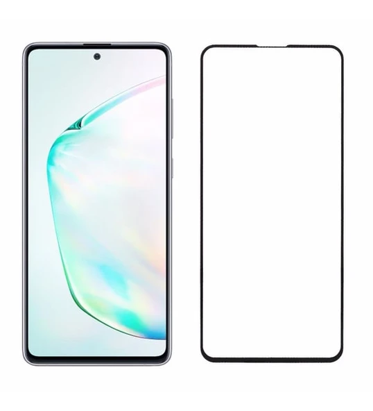 Samsung Galaxy Note 10 Lite 5D Tam Kaplayan Cam Siyah ürün görseli 1