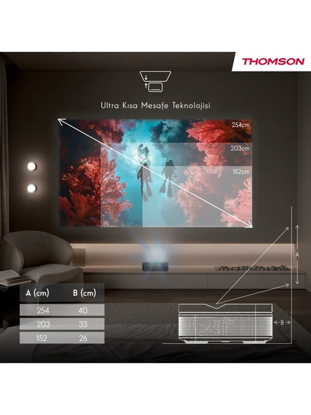 Thomson Sirius PG55B Google TV 4K Akıllı Projeksiyon Cihazı - 9