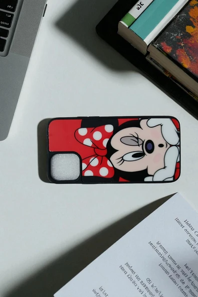 Kılıfx Apple iPhone 11 PRO Uyumlu Mickey Mouse Love Tasarım Baskılı Kılıf - Resim 2