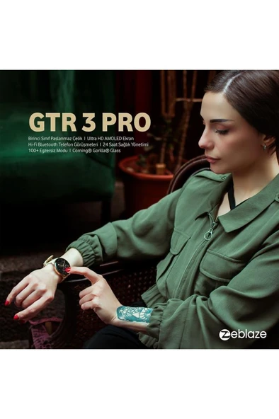 Zeblaze Gtr 3 Pro - Şampanya Altını Akıllı Saat, Corning® Gorilla® Glass, Uyumlu Ultra Hd Amoled Ekran TEŞHİR - Resim 6