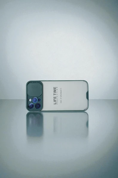 Kılıfx iPhone 12 Pro Max Uyumlu Kamera Korumalı Kızaklı Arka Koruma Kılıf Yeşil - 1