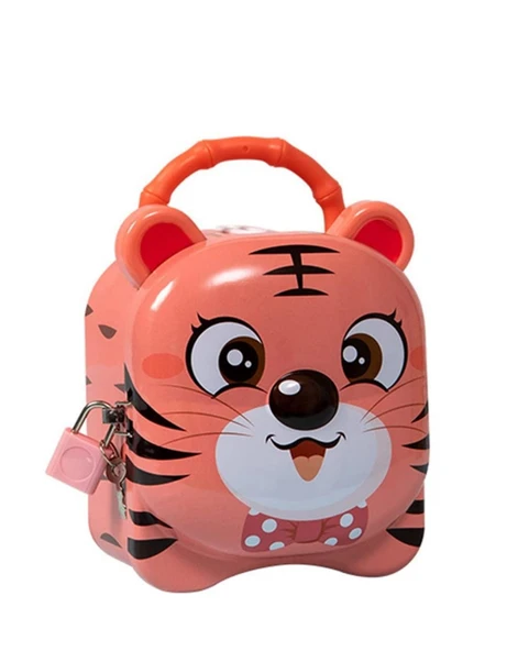 Kaplan Kilitli Metal Kumbara YAVRUAĞZI 13 cm - 2