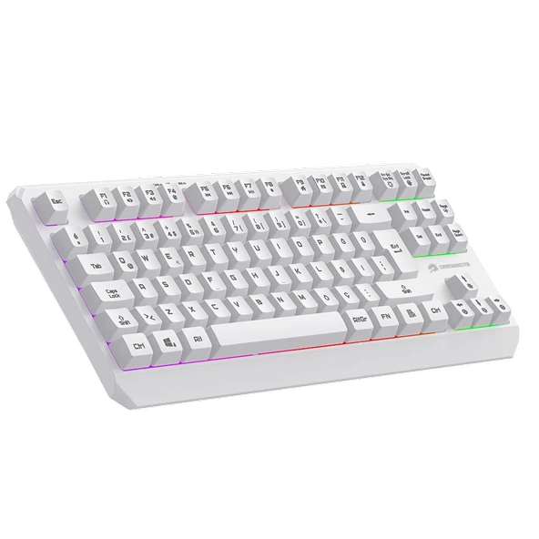 GameBooster G75 Elya Rainbow Aydınlatmalı Beyaz TKL Membrane Gaming Klavye - Resim 3