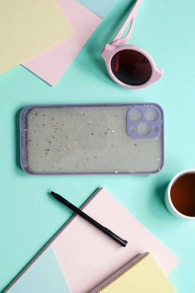 Kılıfx iPhone iPhone 13 Pro ve 14 Pro Uyumlu Kamera Korumalı Prizma Desen Silikon Telefon Kılıfı - Resim 2