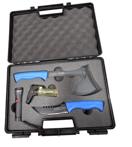 Fixio 5 Parça Kamp Seti (Balta,bıçak,mini Pürmüz,el Feneri,çanta) - 3