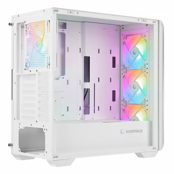Rampage Craft White USB 3.2 ARGB ATX Mid Tower Beyaz Kasa - Resim 5