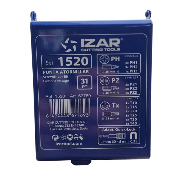 Izar Tools 31 Parça Bits Uç Seti - 2