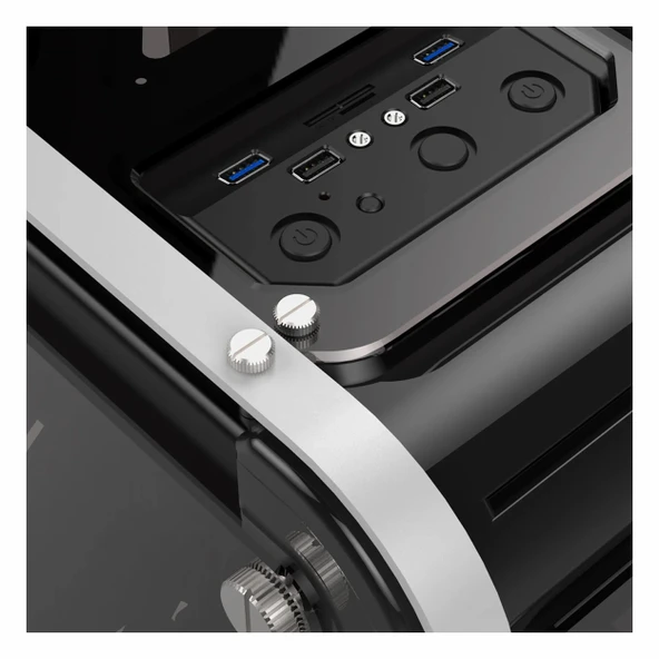 Rampage Castle USB 3.2 RGB ATX Mid Tower Siyah Kasa - Resim 2