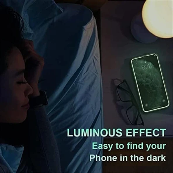 Apple iPhone 11 Luminous Fosforlu Tam Kaplayan Cam Yeşil - Resim 3