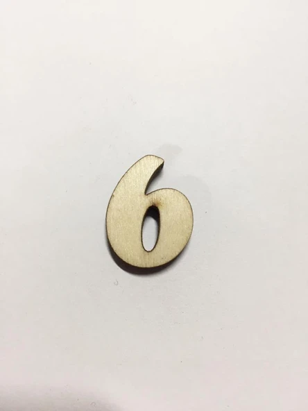 2,5cm Ahşap Harf ve Rakamlar - 6 ürün görseli