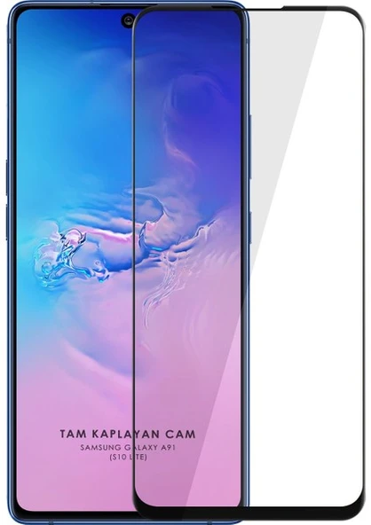 Samsung Galaxy S10 Lite 5D Tam Kaplayan Cam Siyah ürün görseli 1