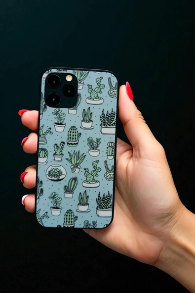 Kılıfx Apple iPhone 11 PRO Uyumlu Kaktüs Baskılı Silikon Kılıf - 3