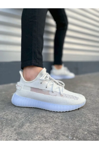 Joy Ayakkabı Erkek sporJY305 Pulse Bağcıklı Triko Kumaş Erkek Günlük Spor Ayakkabı TBT - Beyaz ürün görseli 1