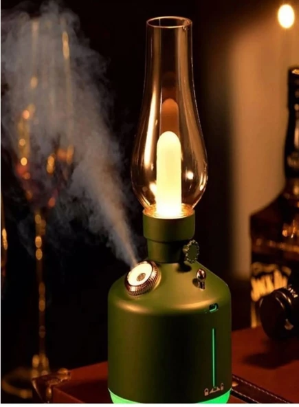 Vintage Şarjlı Gece Lambası & Hava Nemlendirici Buhar Makinesi 280ml - 3