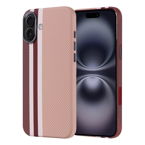 Apple iPhone 16 Plus Kılıf M-safe Şarj Özellikli Karbon Fiber Görünümlü  Nekst Kapak ürün görseli