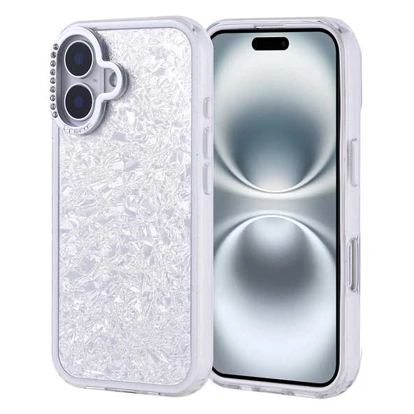 Apple iPhone 16 Kılıf Taşlı Tasarımlı   Kapi Kapak - Resim 2