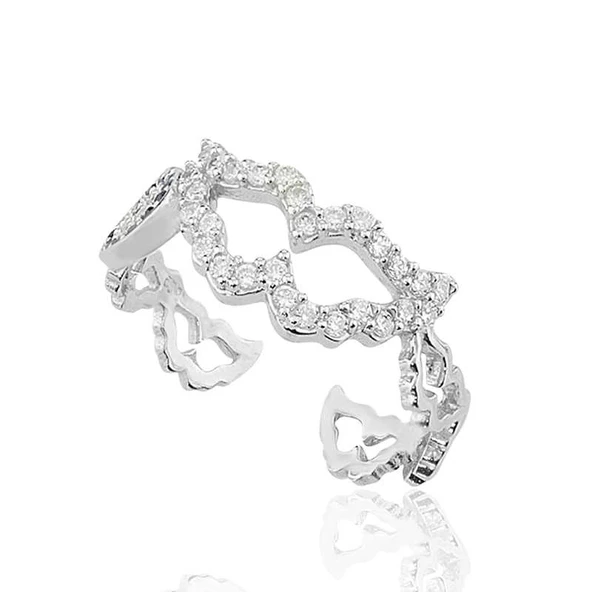 Supertrend Gümüş Nazarlı Melek Kanadı Bayan Yüzük