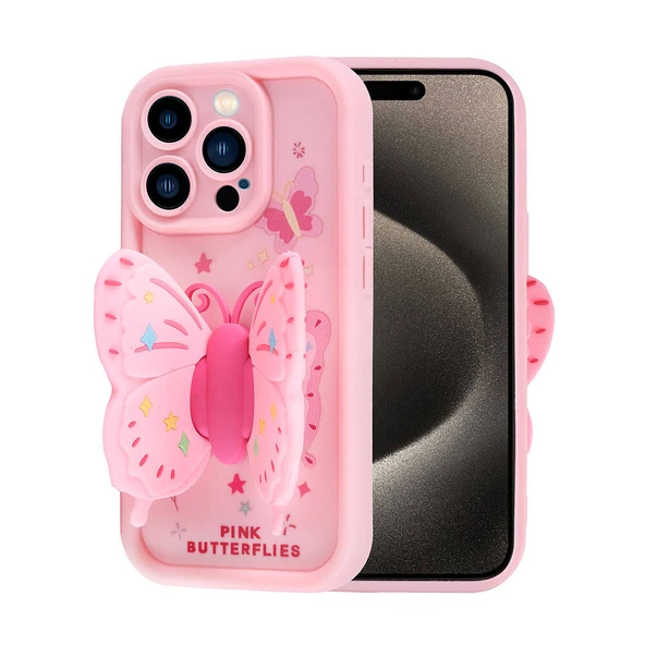 Apple iPhone 15 Pro Kılıf Kamera Korumalı Figür Tasarımlı Zore Kapya Kapak - 4