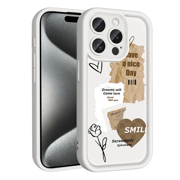 Apple iPhone 15 Pro Max Kılıf Kamera Korumalı Baskılı Arka Yüzey  Klas Kapak - Resim 3