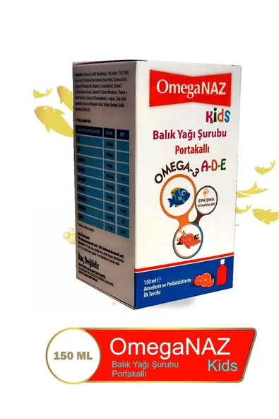 Omeganaz Kids Balık Yağı Portakallı 150 ml