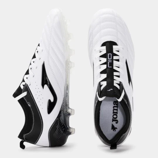 Joma Beyaz - Siyah Erkek Futbol Ayakkabısı N10W2402FG Numero-10 2402 Whıte Black - Resim 4