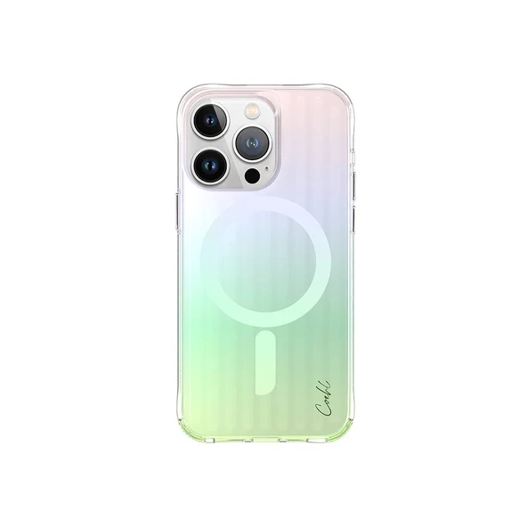 Apple iPhone 15 Pro Kılıf M-safe Şarj Özellikli Parlayan Arka Yüzey Coehl Linear Kapak - Resim 2