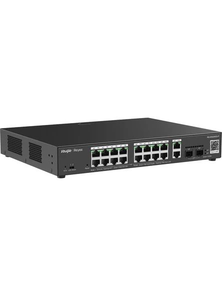 Ruijie Reyee RG-ES220GS-P 16 Port PoE 2 Port Uplink 2 Port SFP Rack Mount Yönetilebilir 250W  PoE Switch - 3