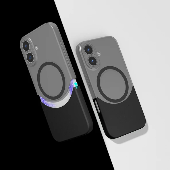 Apple iPhone 16 Kılıf M-Safe Şarj Özellikli Mıknatıslı  Duble Kapak ürün görseli