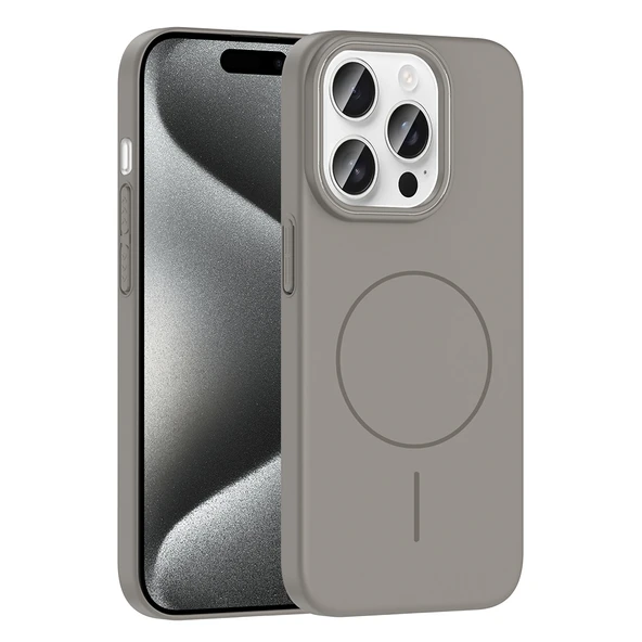 Apple iPhone 15 Pro Max Kılıf M-safe Şarj Özellikli  Ruby Sert Kapak ürün görseli