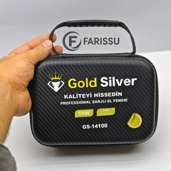 Gold Silver GS-14100 50W 5000 Lümen Profesyonel Şarjlı El Feneri - 7