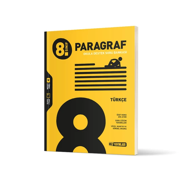 HIZ YAYINLARI 8. SINIF TÜRKÇE PARAGRAF SORU BANKASI ürün görseli