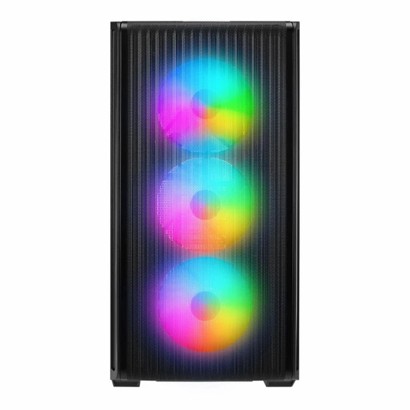 Rampage Craft Black USB 3.2 ARGB ATX Mid Tower Siyah Kasa - Resim 2