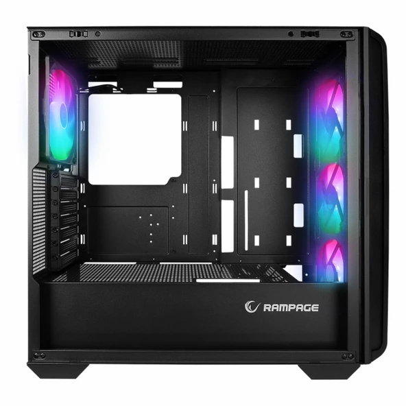 Rampage Craft Black USB 3.2 ARGB ATX Mid Tower Siyah Kasa - Resim 5