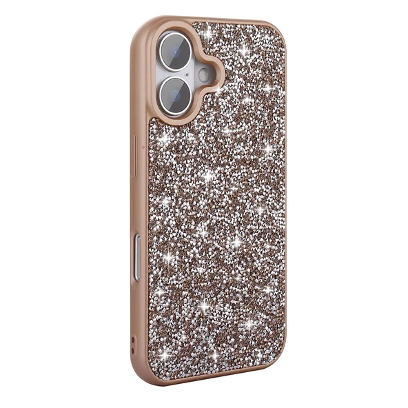 Apple iPhone 16 Plus Kılıf Parlak Taşlı Tasarım  Pırlanta Kapak - Resim 2