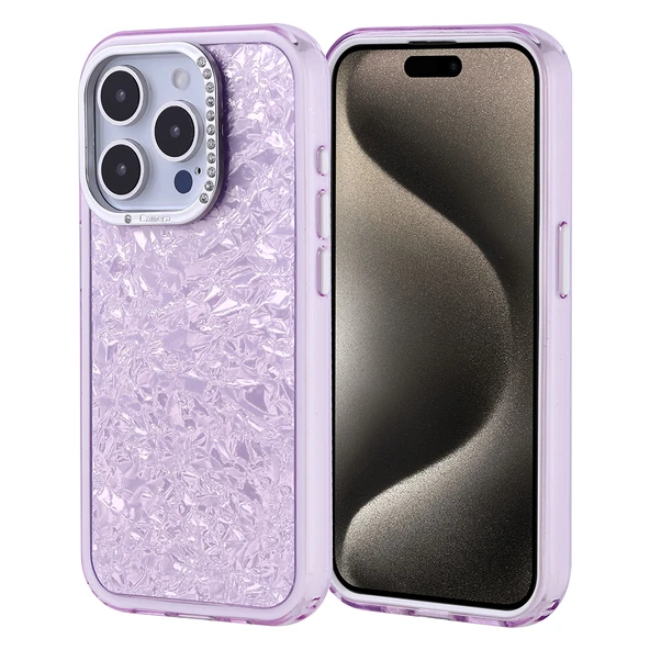 Apple iPhone 15 Pro Kılıf Taşlı Tasarımlı  Kapi Kapak ürün görseli