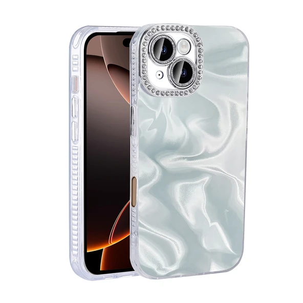 Apple iPhone 16 Kılıf Airbagli Parlak Taş Detay Tasarımlı  Esila Kapak ürün görseli