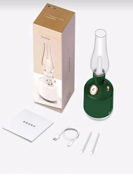 Vintage Şarjlı Gece Lambası & Hava Nemlendirici Buhar Makinesi 280ml - 5