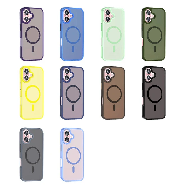 Apple iPhone 16 Kılıf M-safe Şarj Özellikli Mat Arka Yüzey  Sio Kapak - Resim 3