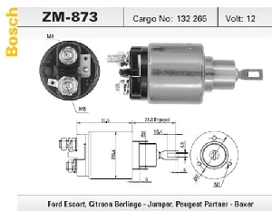MARŞ OTOMATİĞİ-BOS 12V FORD ESCORT / CITROEN BERLINGO - JUMPER / PEUGEOT PARTNER - BOXER (CBS-B617) - ZM-873 ürün görseli