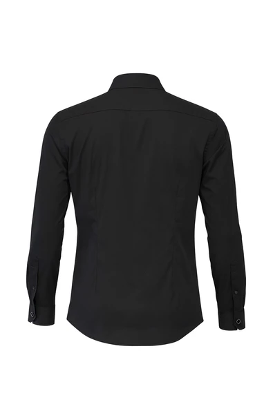 Erkek Klasik Gömlek – Pamuklu Esnek Kumaş,Slim Fit Uzun Kollu, Fransız Manşetli Plus Scorpion - Resim 4