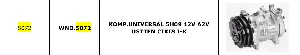 KLİMA KOMPRESÖRÜ>UNIVERSAL 5H09 12V A2V USTTEN CIKIS I-K - WONDO-5072 - 1