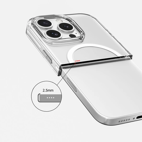 Apple iPhone 16 Pro Kılıf M-safe Şarj Özellikli Kamera Korumalı  Kripto Kapak - Resim 4